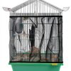 Bird Cage Seed Catcher Black Nylon Dustproof Josojoou-2