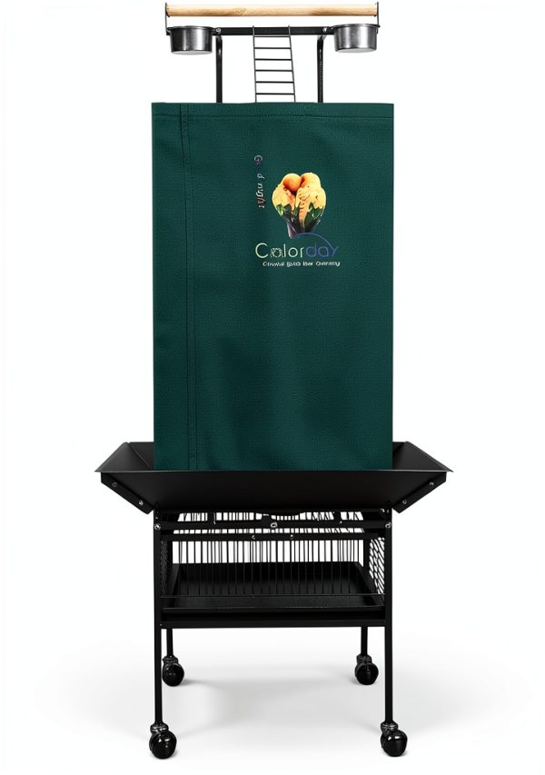 Colorday Birdcage Cover Large Cage Play Top Black Green-5