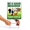Philoch Dog Sign Waterproof Yard Reminder Clean Up After Pet-4