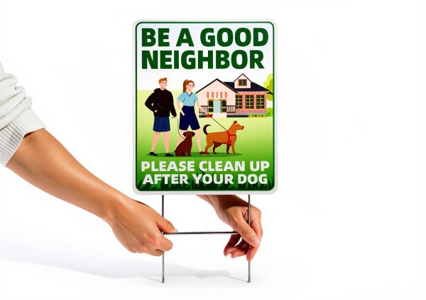 Philoch Dog Sign Waterproof Yard Reminder Clean Up After Pet-4