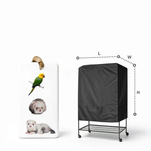 Explore Land Bird Cage Cover Black Water Resistant Indoor-1