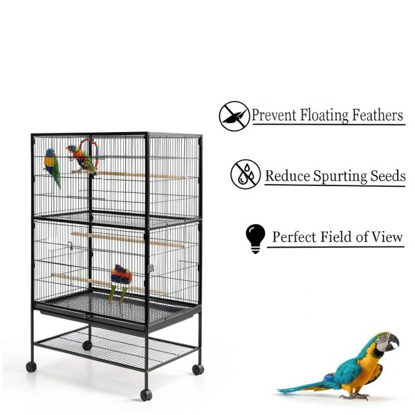 SYOOY Birdcage Cover Seed Catcher Mesh Ventilated Easy Clean-2