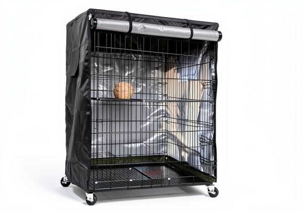 DUSTYPROTE Bird Cage Cover Black Breathable Oxford Fabric-1