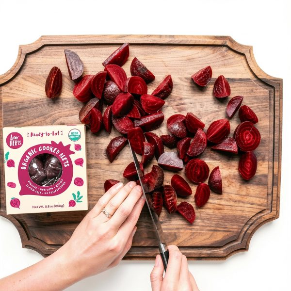 Love Beets Organic Cooked Beets Ready-to-Eat 8.8 Ounce Pack-4