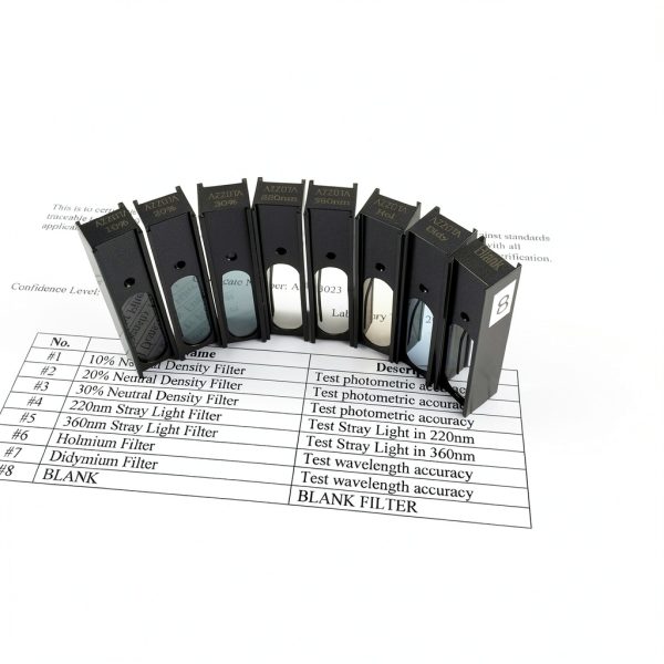 Spectrophotometer Calibration Filters 8‑Piece Azzota NIST Traceable-1
